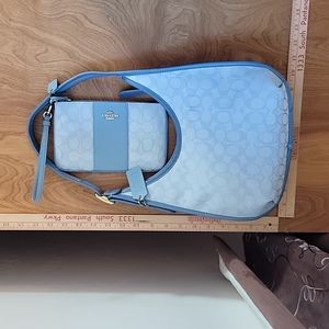 Coach shoulder bad and wristlet